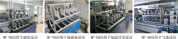 MF-V6 玻璃微反應(yīng)器應(yīng)用于硝化反應(yīng)、強(qiáng)放熱反應(yīng)、低溫付克反應(yīng)、氣液反應(yīng)