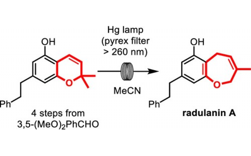 2,2-Dimethylchromene在流動(dòng)中的光化學(xué)擴(kuò)環(huán)促進(jìn)植物毒性Radulanin A的全合成